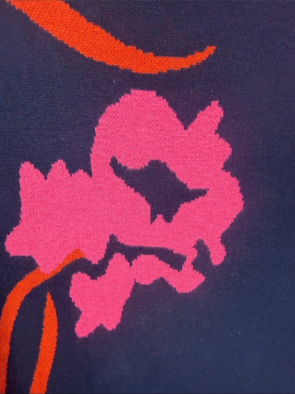 Anthropologie Field & Flower Cotton Silk Blend Floral Knit Tunic Sweater Dress M - Picture 9 of 14